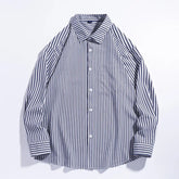 Voguable Trendy Brand Fashion Autumn New Men's Turn-down Collar Printing Single Breasted High Street Casual Loose Long Sleeve Shirts Tops voguable