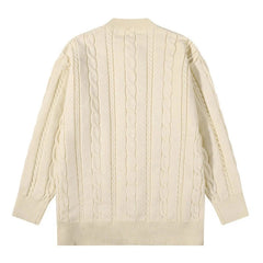 Korean Fashion Men Cardigan Light Luxury Knitted O Neck Long Sleeve Sweater Coat Autumn Premium Quality Jacquard Knitwear M-3XL voguable