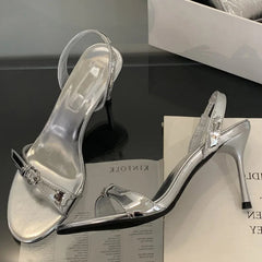 Voguable Summer Fashion Open Toe Sandals Women Thin Low Heel Gladiator Narrow Band Party Shoes voguable