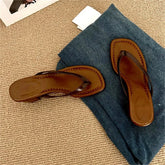 Voguable Summer Clip Toe Square Low Heels Women Slippers Sandals Fashion Casual Flip Flops Party Shoes voguable