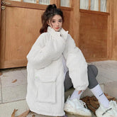 Winter Cotton Jacket Couple Corduroy Cotton Jacket New Style Work Clothes Loose Thickened Cotton Jacket Student voguable
