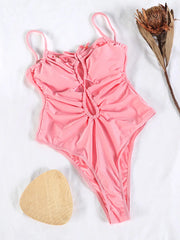 Hollow Out Swimsuit Women Swimwear Sexy One Piece Suits Solid Color Beachwear New Bathing Suit Bandage Bodysuit voguable