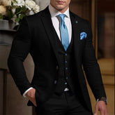 Voguable Elegant Suit for Best Man Tailor Made Formal Men's Suit 3 Piece Blazer Vest Pant Suits Wedding Tuxedo Groom Custom Outfit Party voguable