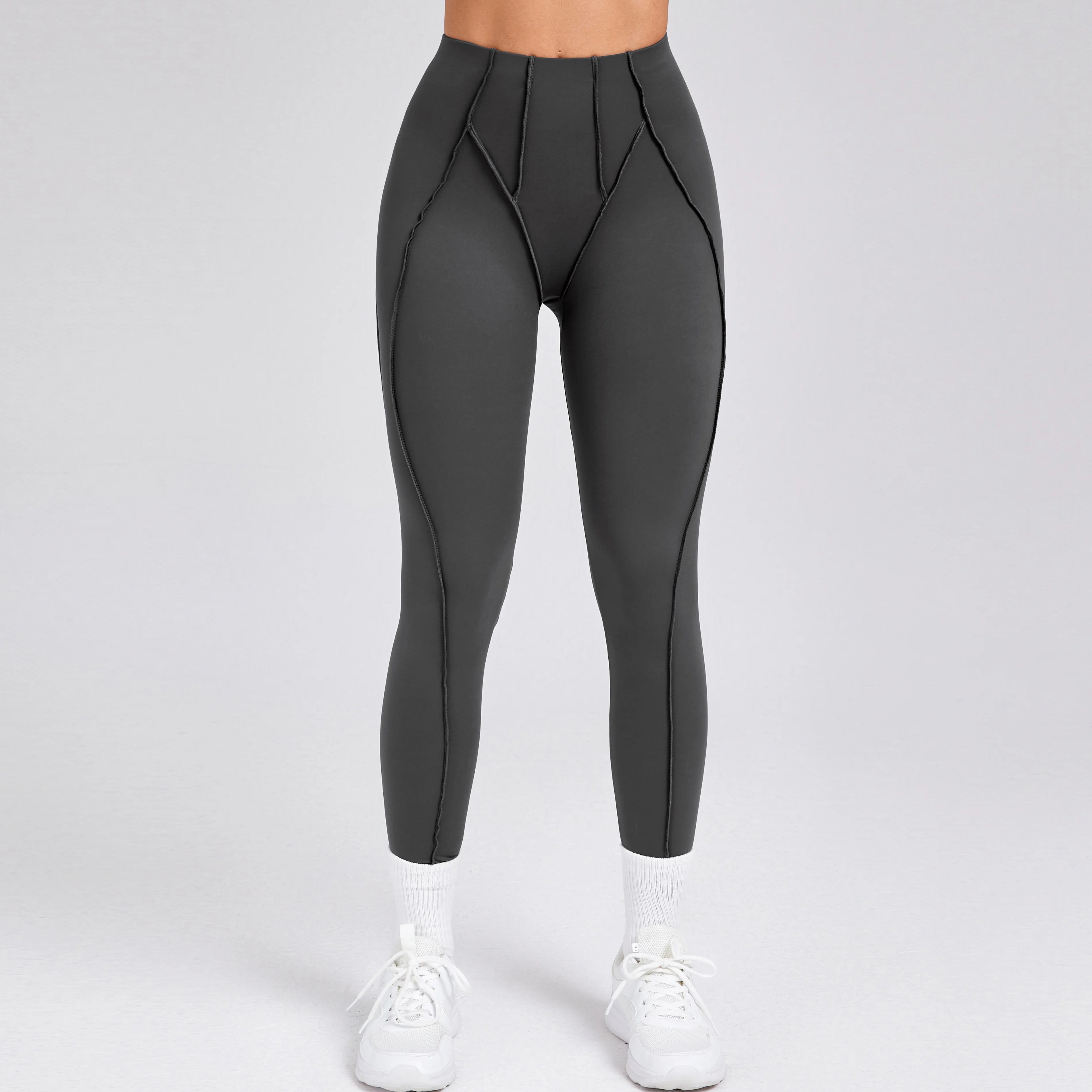 Voguable Women Nude Straps Yoga Pants Squat Proof Workout High Waist Leggings Fitness Pant Female Active Wear Legging voguable