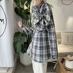 Spring Autumn New Fashion Turn-down Collar Long Sleeve Plaid Blouse Men's Clothing Korean All-match Simplicity Button Y2K Shirts voguable