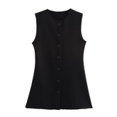 autumn new women's fashion temperament commuting slim fit versatile round neck vest trumpet leggings set Pbong