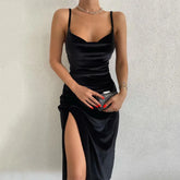 Elegant Evening Gown For Women Summer Velvet Midi Bodycon Dress Women Sleeveless Off Shoulder Backless Party Club Dresses voguable