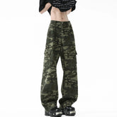 Men Blue Washed Denim Jeans Loose Fit Wide Leg Baggy Streetwear Casual Trousers Hip Hop Graffiti Design Fashion Stretch Comfort voguable