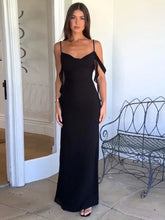 Spaghetti Strap Backless Sexy Maxi Dress Women Gown Summer Fashion Off-shoulder Draped Bodycon Club Party Long Dress voguable