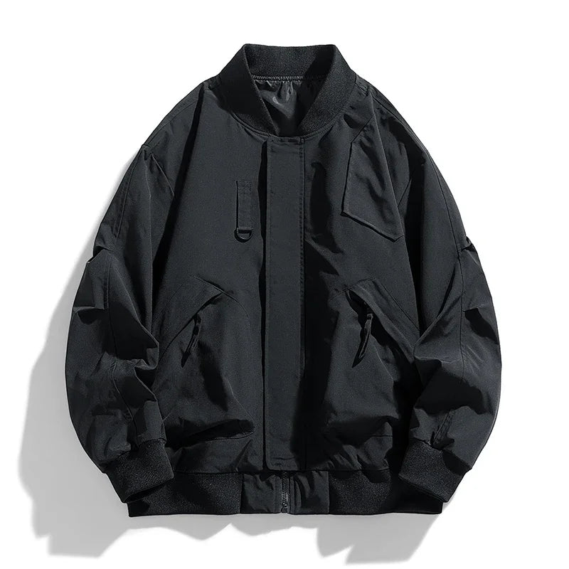 8XL  Autumn Winter Plus Size Jacket Men's Loose Fashion Coat 130kg Bomber Jacket Men Workwear Cargo Jacket High Street Outwear voguable