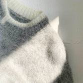 Autumn Clothing Men's Knitted Patchwork Luxury Pullover Sweater Fashion Vintage O Neck Solid Color Long Sleeve Premium Tops voguable