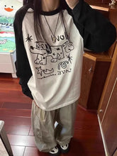 Voguable Japan Kawaii T Shirt Women Cute Anime Long Sleeve Oversize Tops Casual Preppy Style O Neck All Match Female Vintage Tees voguable