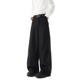 New Pants Men Fashion Casual Solid High Street Simple Hip-hop Wide Leg Trousers All-match Korean Style Loose Temperament College voguable