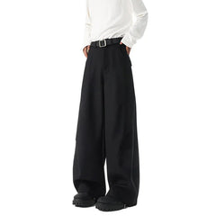 New Pants Men Fashion Casual Solid High Street Simple Hip-hop Wide Leg Trousers All-match Korean Style Loose Temperament College voguable