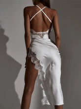 Voguable Women Sexy Lace Party Club Backless Bodycon Stain Black Straps Midi Dress 2022 Summer Clothes Wholesale Items For Resale voguable