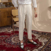 Light Luxury Men's Naples Draped Suit Pants Casual Solid Color Straight Premium Quality Dress Pants Wedding Banquet Business voguable