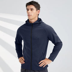 M en's Jackets New Arrival Autumn Full Zipper Men's Long Sleeve Hoodie Breathable Elastic Jackets Comfortable Outdoor Sports Top voguable