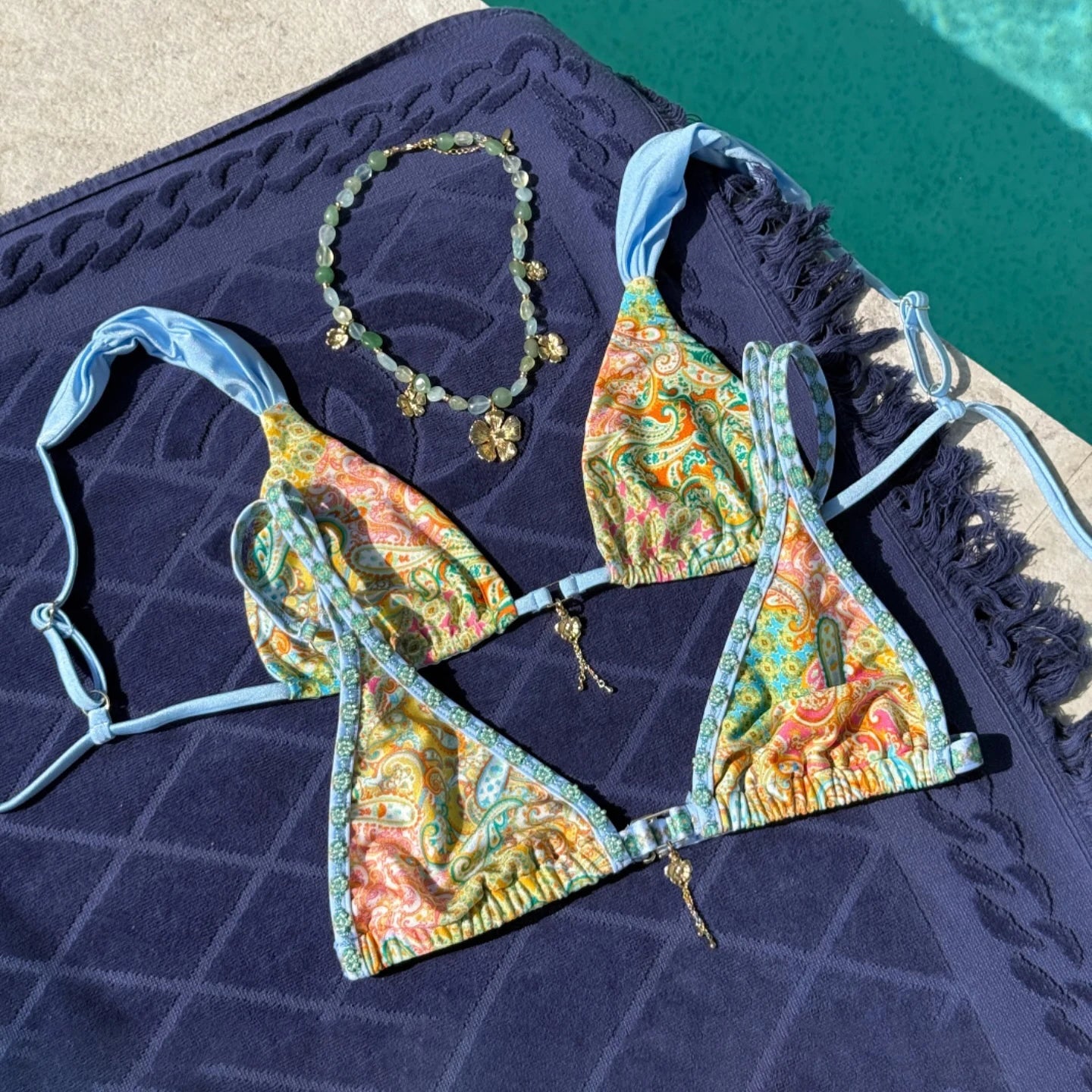 2025 Bandeau Biquini Women Sexy Bikini Push Up Swimsuit Female Swimwear Floral Printed Swim Suit Halter Bathingsuit Beachwear voguable