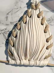 2024 Halter Wrinkled Weave Bikini Women Swimwear Female Swimsuit Two Pieces Bikini Set Brazilian Bathing Suit Swim Beach Wear voguable