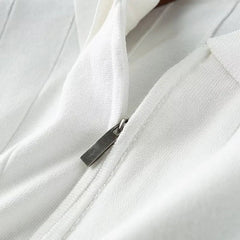 New Men's Clothing Light Luxury Business Knit Zipper Polo Shirt Leisure Short Sleeve Korean Popular Clothes Retro Knitwear M-3XL voguable