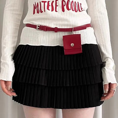 Japanese Casual All Match Handbags Women Y2k Aesthetic Fashion Streetwear Waist Packs Punk Vintage Simple Solid Bum Bags Trendy voguable