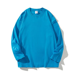 Long Sleeve Mens T Shirt Ripped Base O-neck Casual Spring Male Tops Loose Streetwear Unisex Tees gotmes-shop