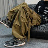 Voguable Black Cargo Pants for Men Oversize Cargo Trousers Male Green Loose Casual Japanese Streetwear Hip Hop Pocket Big Size voguable