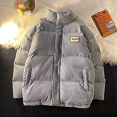 Harajuku Men's Warm Parkas Winter Coat Corduroy Cotton Oversize Male Winter Jackets Windbreaker Padded Coat Woman Parkas gotmes-shop