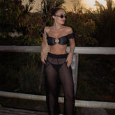 3pcs Black Swimsuit With Beach Pants Women Swimwear 2025 Sexy Bikini Female Ruffle Biquini V Neck Swim Suits Bodysuit Beachwear voguable