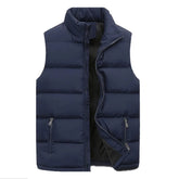 Men's Jacket Winter Warm Coats for Men Thickened Stand Collar Down Vest Oversized Jackets Puffer Vest Sleeveless Zipper Coat voguable