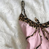 Voguable 2000s American Vintage Sexy Camis Y2k Harajuku Hot Girl Slim Leopard Patchwork Tank Summer Streetwear Beach Party Sleeveless Top voguable