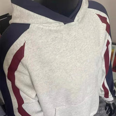 New American Retro Men's Hooded Sweatshirt Casual Harajuku Navy Patchwork Long Sleeve Pullover Autumn High Quality Hoodies M-3XL voguable