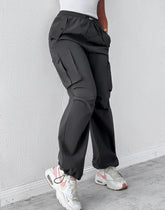 Voguable Summer New Casual Daily Drawstring Pocket Design Cargo Pants voguable