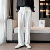 White Gray Black Suit Pants Men Slim Fashion Social Mens Dress Pants Korean Straight Pants Mens Office Formal Trousers M-3XL voguable