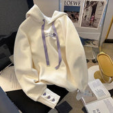 Kawaii Hoodies Women Harajuku Sweet Girlish Embroidery Aesthetic Baggy S-3XL Temper Designer Plus-Velvet Hooded Y2k Clothes Chic voguable