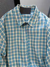 Retro Blue Plaid Shirt Women Casual Fall Long Sleeve Harajuku Retro Blouse Japan Preppy Style Female Turn Down Collar Tops voguable