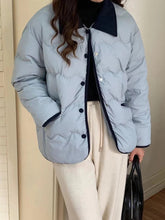 Voguable Casual Down Coats Women Korean Fashion Cotton Padded Jacket Female Autumn Winter Long Sleeve Single Breasted Warm Solid Parkas voguable