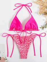 Voguable Sexy Micro Bikini 2024 Women Pink Leopard Print Neon Double Side Push Up Swimsuit Brazilian Beach Bathing Suit Thong Swimwear voguable