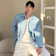 Voguable Spring Trendy Detachable Splicing Niche Design Casual Jacket Men's High Street Fashion Coat 2024 Original Clothes voguable