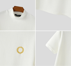 Fashion Short Sleeve Summer Tops Men T-Shirts Embroidery Tops Tee Solid T Shirt Men's Clothing Streetwear Oversize S-5XL voguable