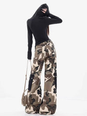 Voguable 2000s American Vintage Pants Women Casual Y2k Clothing Thin Sportwear Y2k Clothing Retro Camouflage Trouser Casual Chic Harajuku voguable