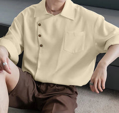 Men Shirt Lapel Short Sleeve Solid Color Casual Men Clothing Summer Streetwear 2025 Fashion Oversize Male Shirts Tops INCERUN voguable