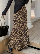 Sexy Slim Leopard Long Skirts Women High Waist Retro Streetwear Y2K Skirt Fall Casual Harajuku American Vintage Long Skirt voguable