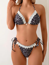 Voguable Push Up Bikini Sexy Women Swimsuit Swimwear Female Dot Brazil Bikini Set Beachwear Lace Bathing Suit Biquini Swimming Suit voguable