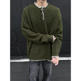 Winter Round Neck Sweater Men Warm Casual Knitted Pullover Men Streetwear Korean Loose Long Sleeved Sweater Mens Jumper Clothes voguable