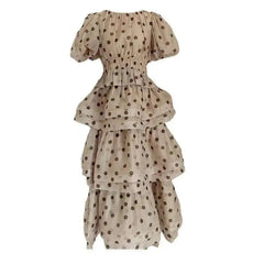 Fashion printing folds 2 piece set Women's puff sleeve tops High waist skirt suit 2025 summer new tide voguable