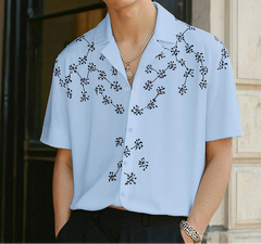 Men Shirt Floral Printing Summer Korean Men Clothing Lapel Short Sleeve Oversize Fashion Casual Shirts Streetwear voguable