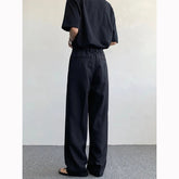 Black Oversized Suit Pants Men Fashion Social Mens Dress Pants Korean Loose Straight Wide Leg Pants Mens Office Formal Trousers voguable