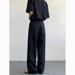 Black Oversized Suit Pants Men Fashion Social Mens Dress Pants Korean Loose Straight Wide Leg Pants Mens Office Formal Trousers voguable