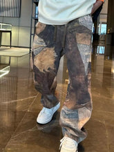 Voguable New Retro Color Block Oversize Niche Old Loose Tapered Casual Pants voguable